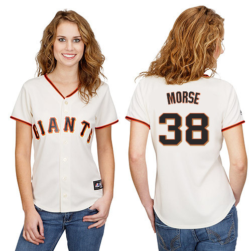 Michael Morse #38 mlb Jersey-San Francisco Giants Women's Authentic Home White Cool Base Baseball Jersey